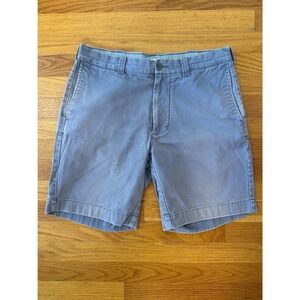 J Crew Mens Chino Shorts Gray Size 32 Flat Front Casual Summer